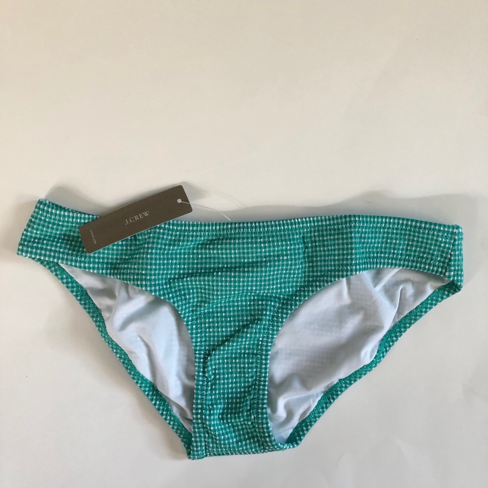 {J. Crew} Surf Hipster Gingham Bikini Bottoms